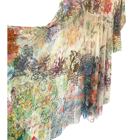 JOHNNY WAS BIYA Alyeshka Size XL Mesh Floral Embroidered Boho Midi Dress NWT - Picture 5 of 15